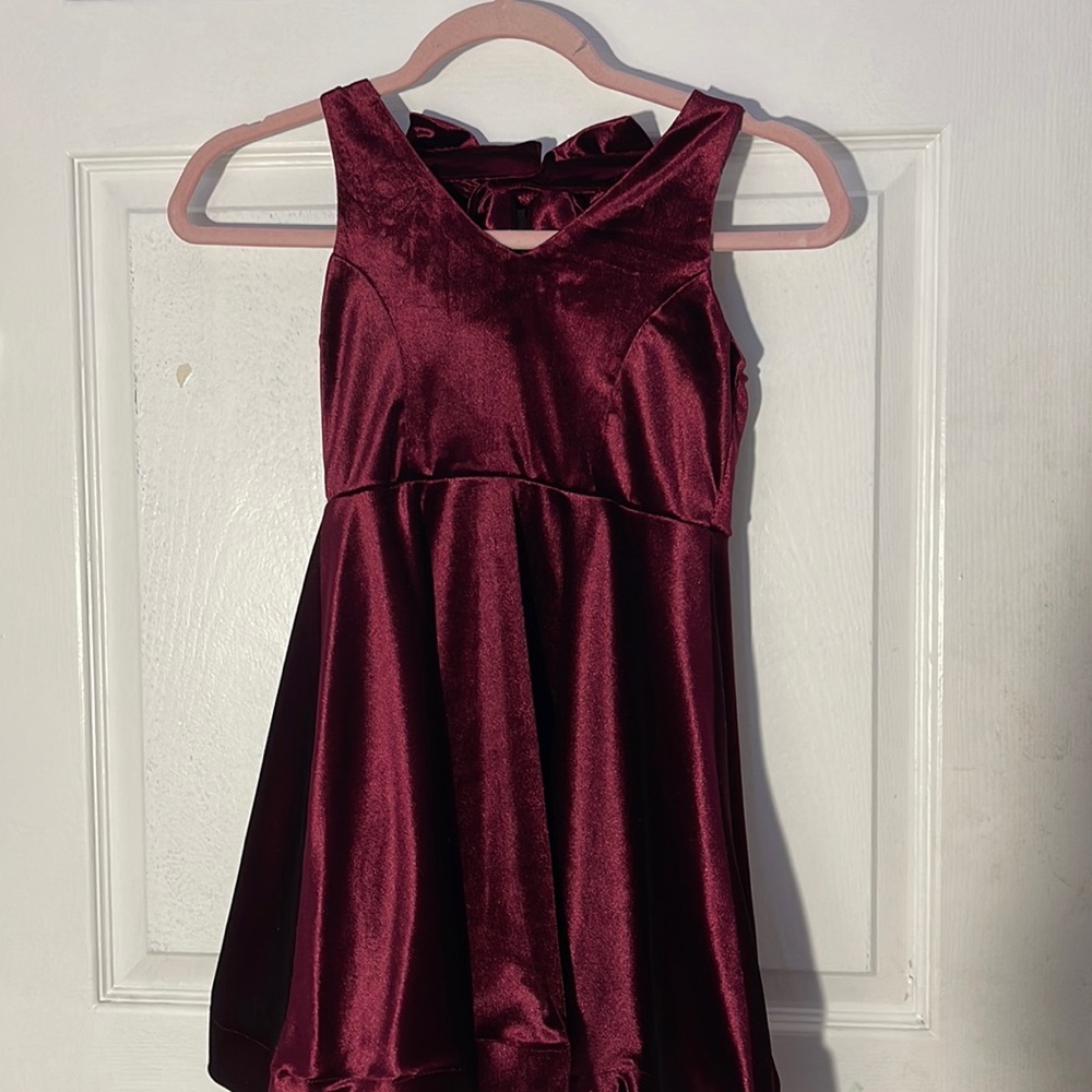 Rare edition red crushed velvet dress only worn once